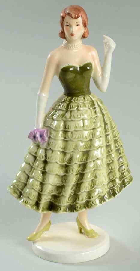General Federation of Womens Clubs Iii Of 4-Lady In Green Dress - No Box by Goebel-1