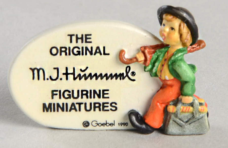 Hummel Miniature Figurine-Bronze Merry Wanderer Plaque - Boxed by Goebel-1