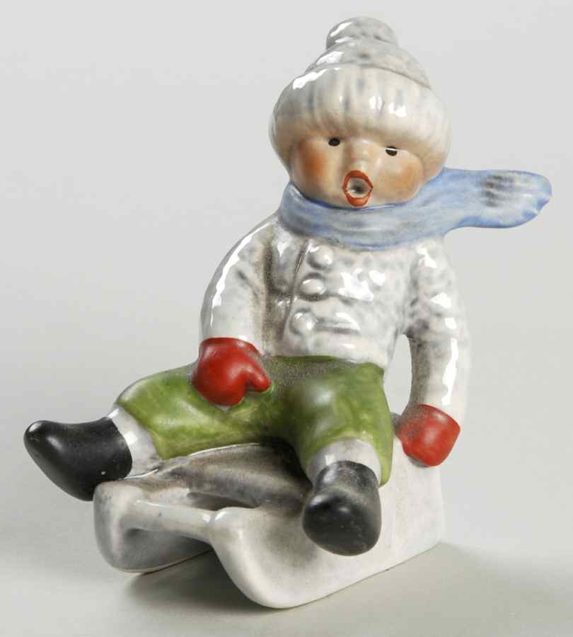 Wintertime Boy On Sled - No Box by Goebel-1