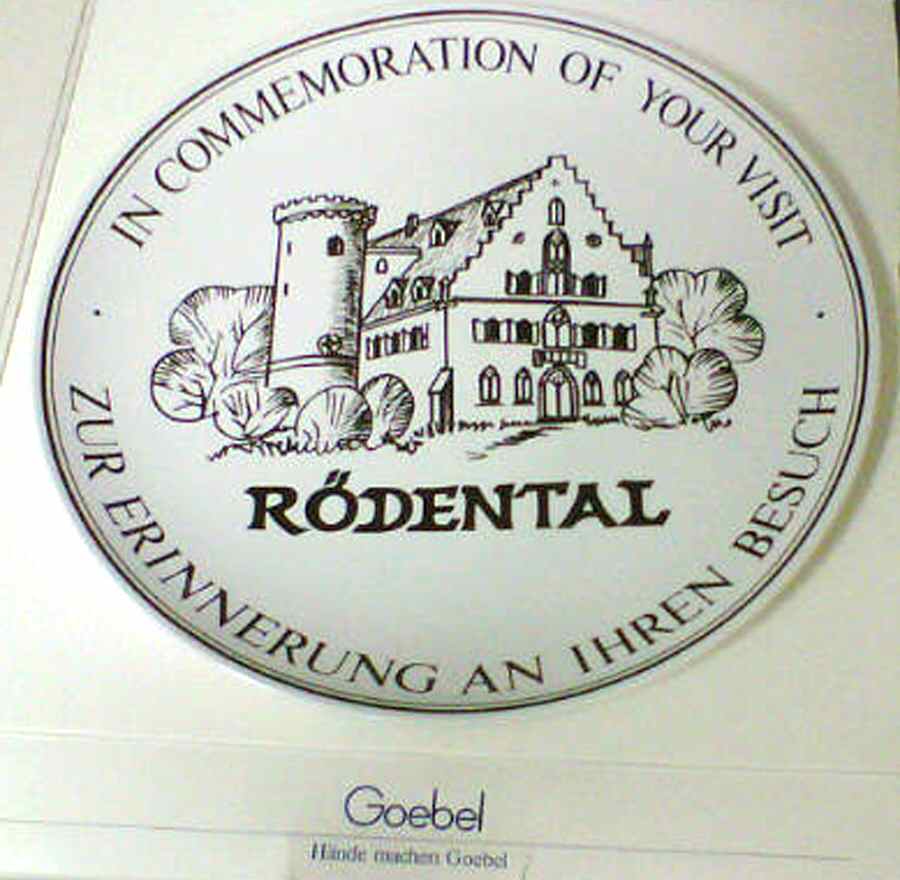 Goebel Plate Rodental-Commemoration Plate - No Box by Goebel-1
