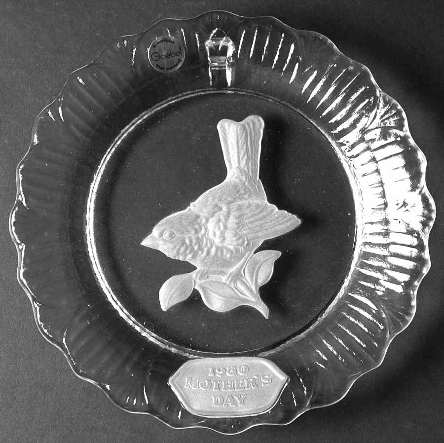 Mother's Day Plate-Crystal Bird - No Box by Goebel-1