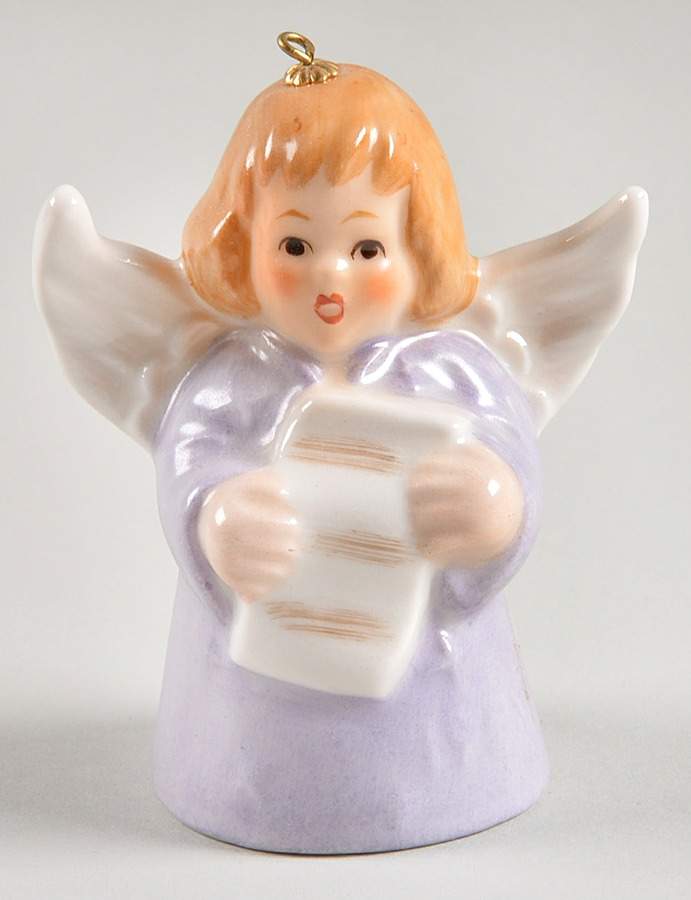 Angel Bell Ornament Angel With Music-Purple - Boxed by Goebel-1