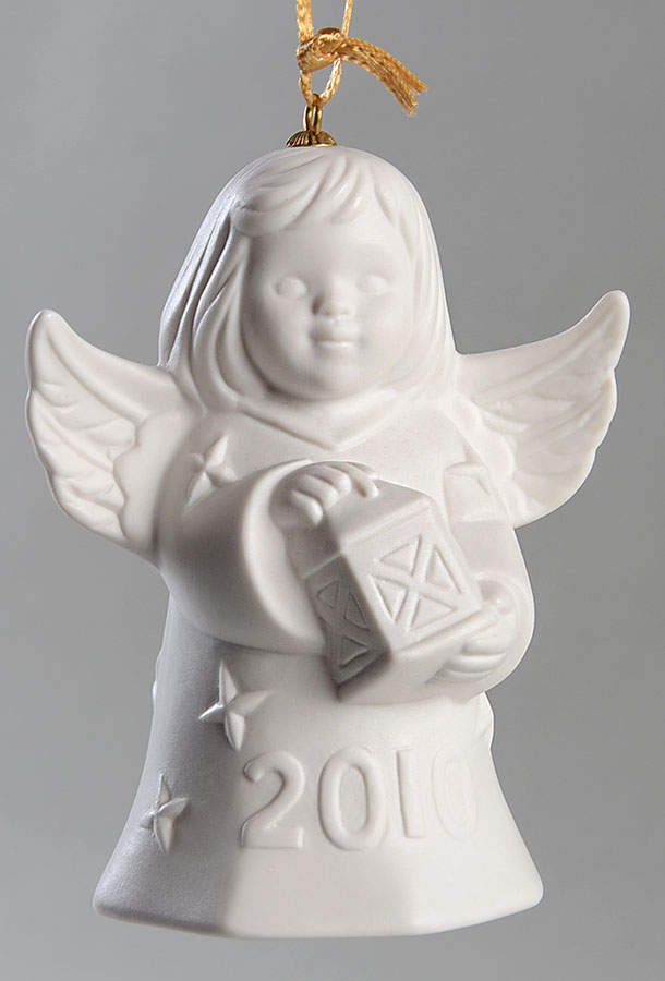 Angel Bell Ornament Angel With Lantern-White - No Box by Goebel-1