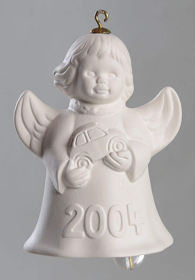 Angel Bell Ornament Angel With Car-White - With Box by Goebel-1