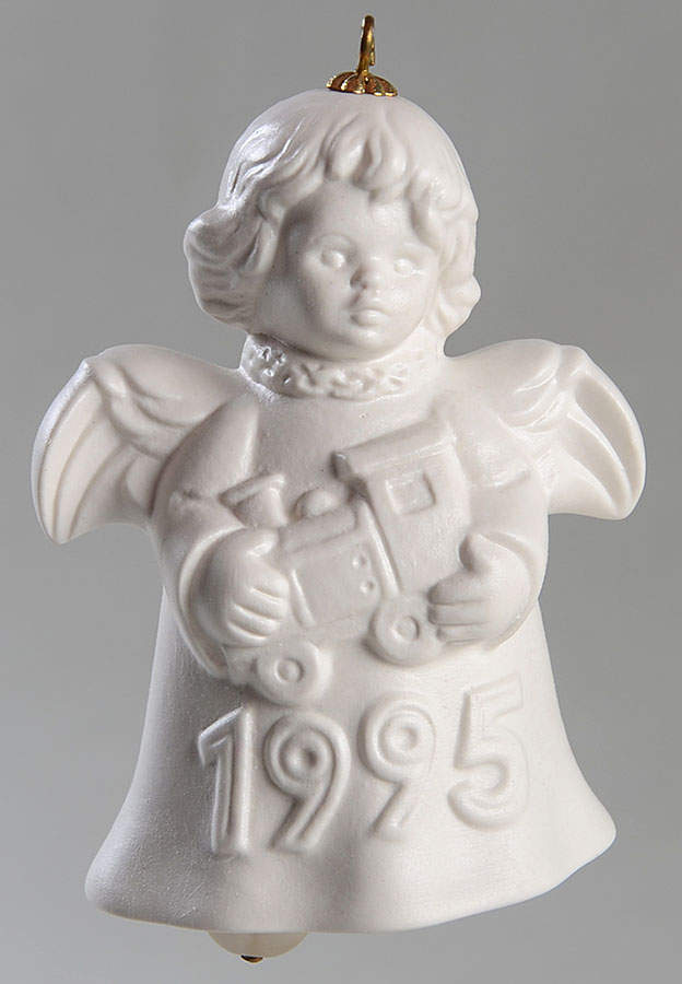Angel Bell Ornament Angel With Train-White - Boxed by Goebel-1