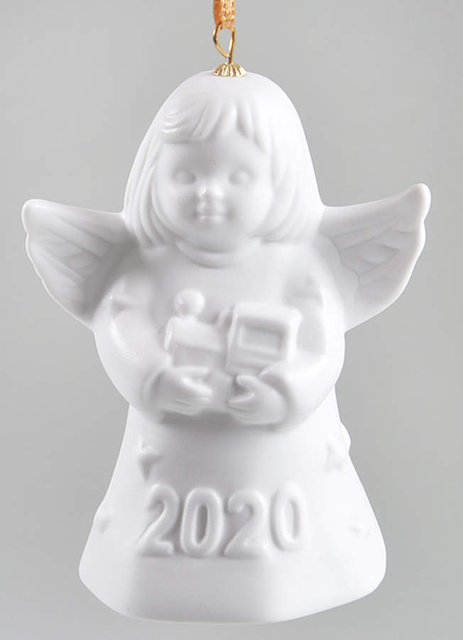 Angel Bell Ornament Angel With Train-White - No Box 45a by Goebel-1
