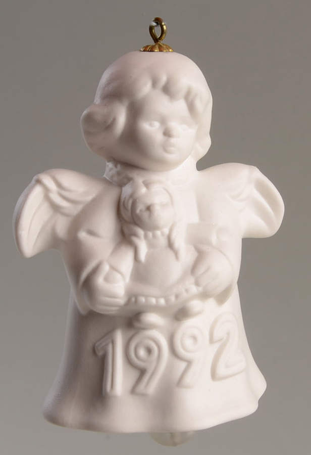 Angel Bell Ornament Angel With Doll-White - No Box by Goebel-1