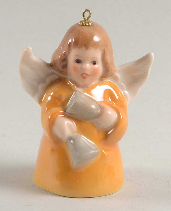 Angel Bell Ornament Angel With Bells-Yellow - Boxed by Goebel-1