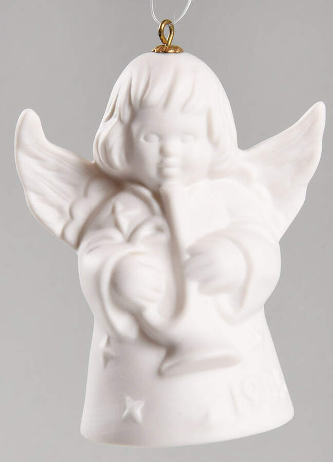 Angel Bell Ornament Angel With Trumpet-White - No Box by Goebel-1