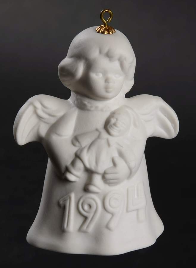 Angel Bell Ornament Angel With Clown-White - Boxed by Goebel-1