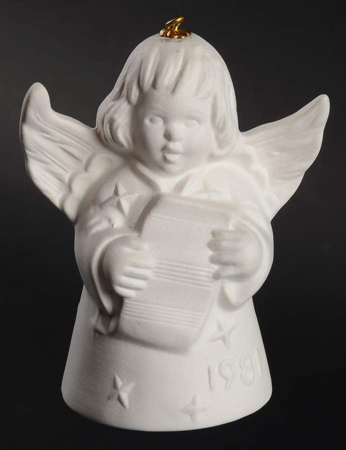 Angel Bell Ornament Angel With Music-White - No Box by Goebel-1