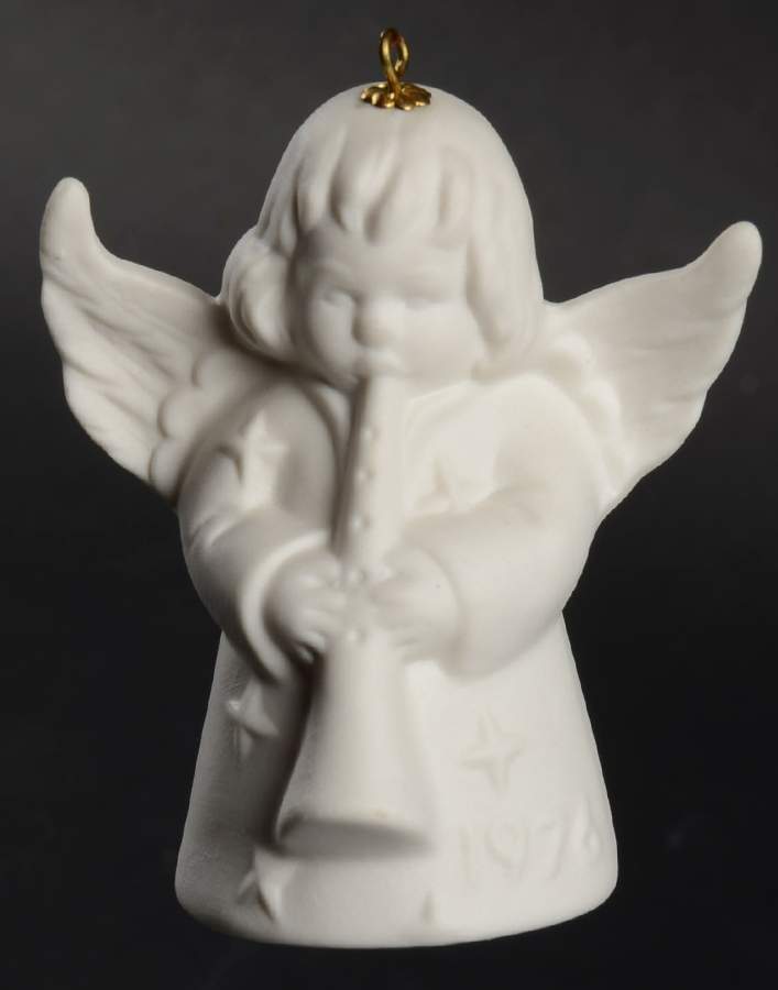 Angel Bell Ornament Angel With Horn-White - No Box by Goebel-1
