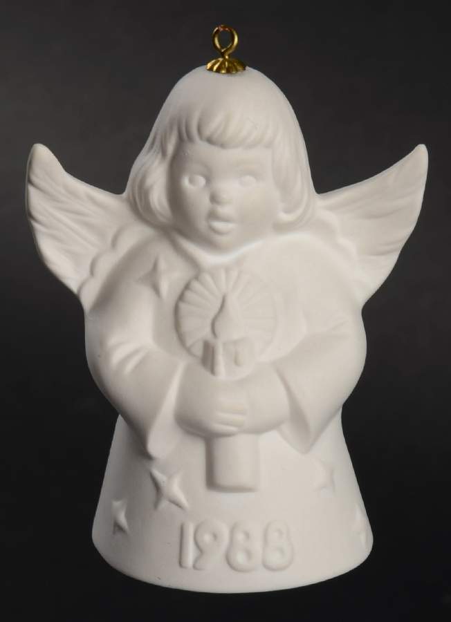 Angel Bell Ornament Angel With Candle-White - Boxed by Goebel-1