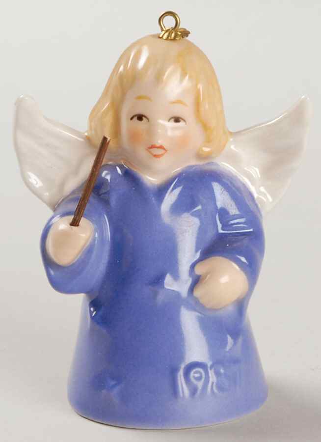 Angel Bell Ornament Angel With Baton-Purple - No Box by Goebel-1