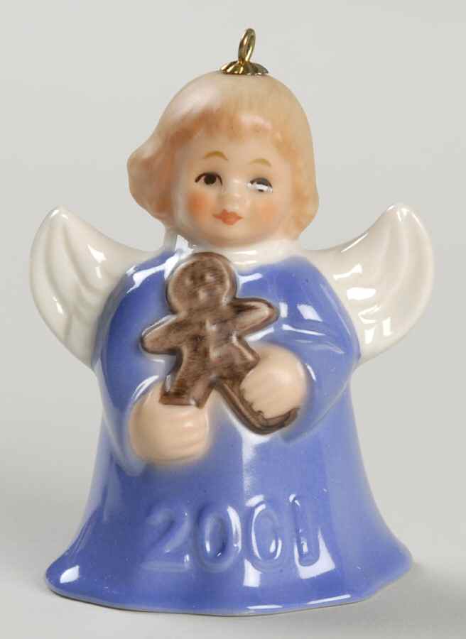 Angel Bell Ornament Angel With Gingerbread-Purple - Boxed by Goebel-1