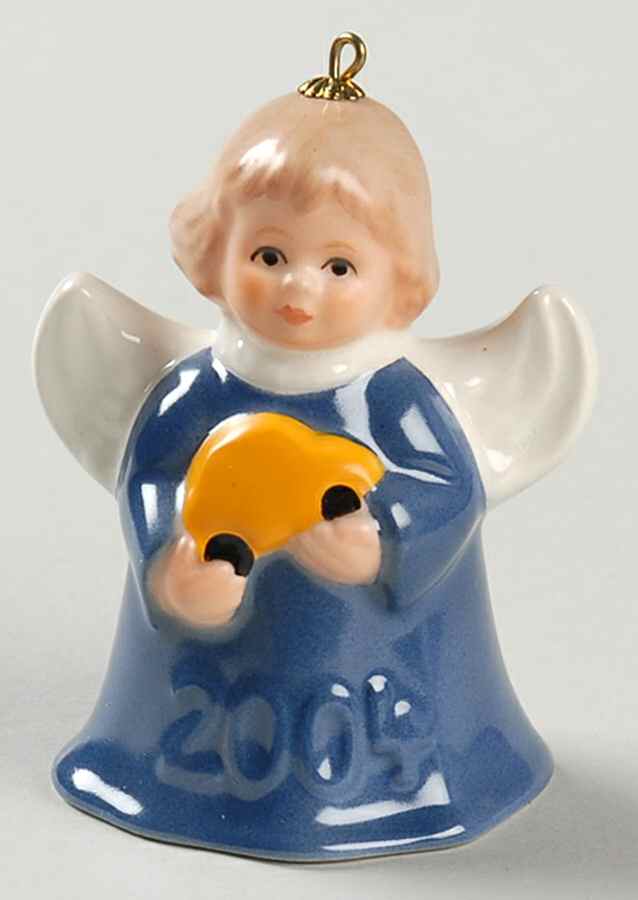 Angel Bell Ornament Angel With Car-Blue - With Box by Goebel-1