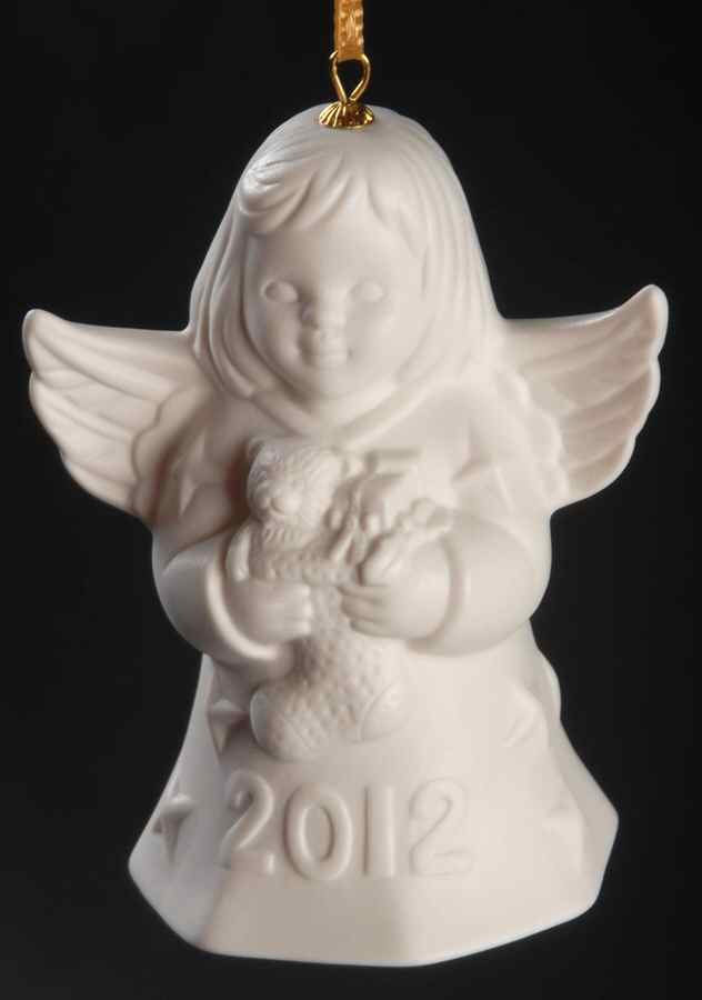 Angel Bell Ornament Angel With Stocking-White - With Box 37a by Goebel-1