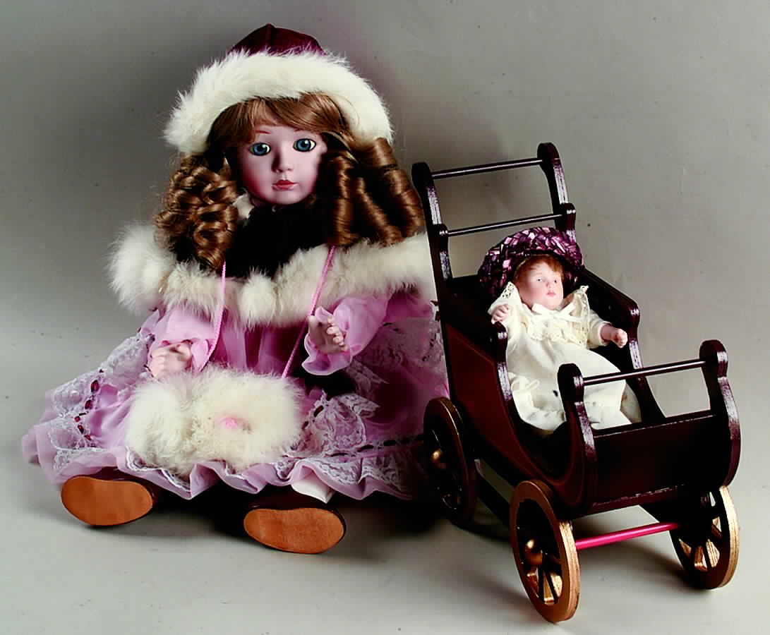 Bonnets & Bows Francie-With Baby, Carriage & Blanket - Boxed by Gorham-1