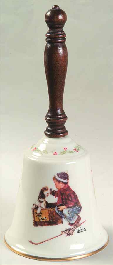 Norman Rockwell Bell A Boy Meets His Dog-Christmas - No Box by Gorham-1