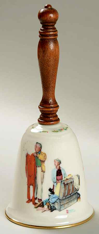 Norman Rockwell Bell Chilly Reception-Christmas - No Box by Gorham-1