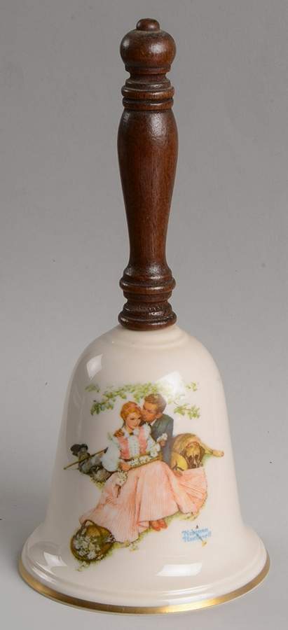 Norman Rockwell Bell Love's Harmony-Flowers In Tender Bloom - No Box by Gorham-1