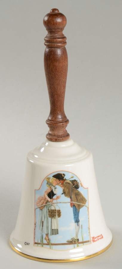 Norman Rockwell Bell The Milkmaid - Boxed by Gorham-1