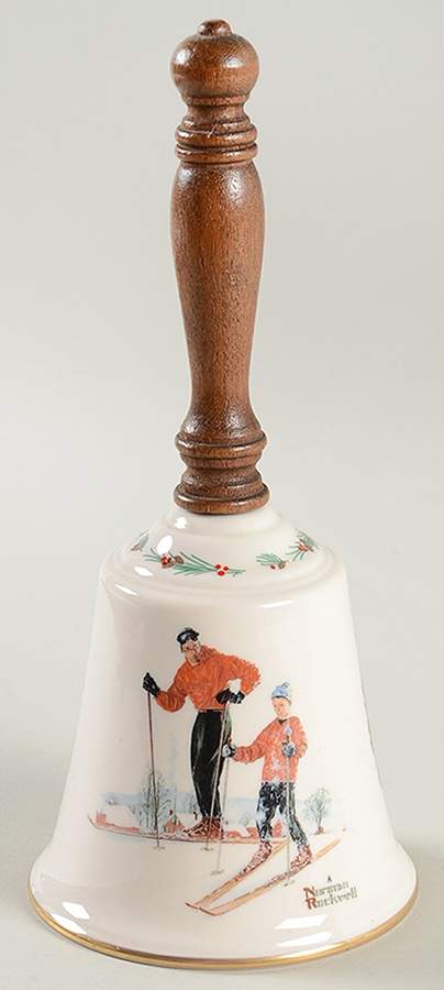 Norman Rockwell Bell Ski Skills-Christmas - Boxed by Gorham-1