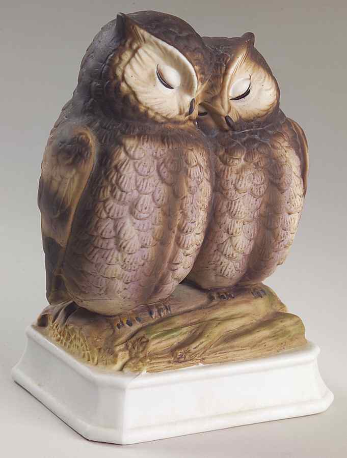 Gallery Birds Owl Pair-Musical/The Way We - No Box by Gorham-1