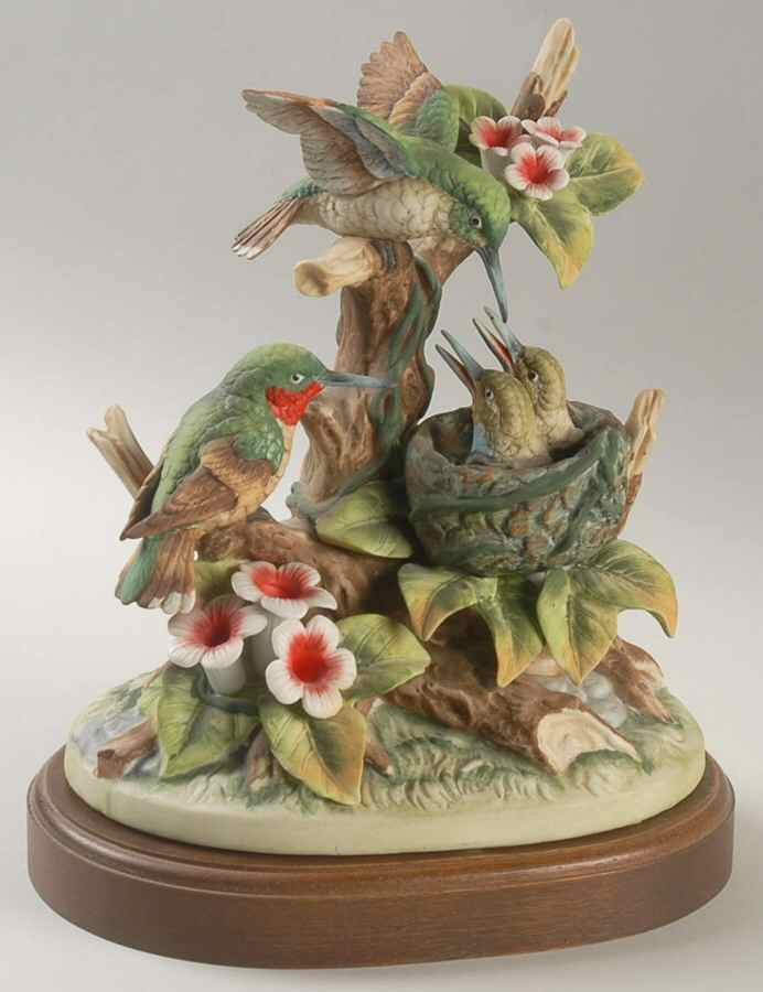 Gallery Birds Hummingbird Family  - No Box by Gorham-1