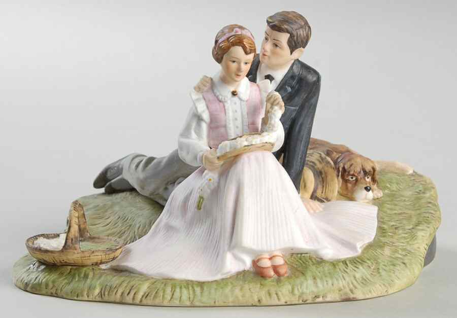 Norman Rockwell Figurines-Miniatures Flowers In Tender Bloom - Boxed by Gorham-1