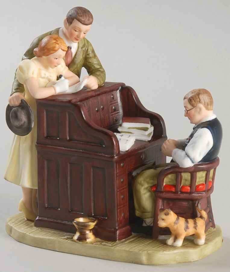 Norman Rockwell Figurines-Miniatures The Marriage License - Boxed by Gorham-1