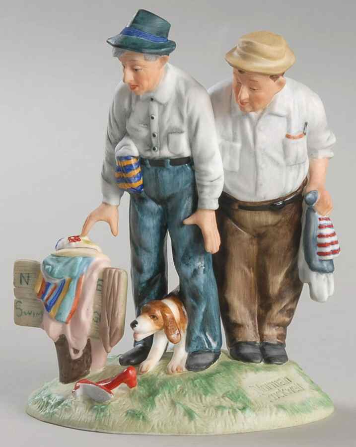Norman Rockwell Figurines-Miniatures Sweet Surprise - Boxed by Gorham-1