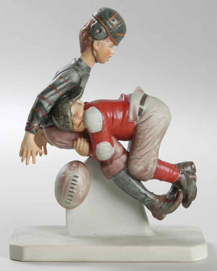 Saturday Evening Post Figurines Tackled - No Box by Gorham-1