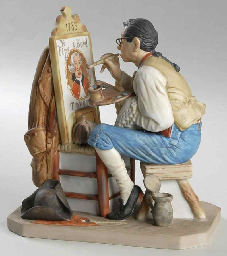 Saturday Evening Post Figurines The Old Sign Painter - Boxed by Gorham-1