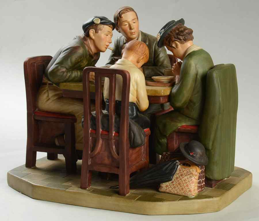 Saturday Evening Post Figurines Saying Grace - Boxed by Gorham-1