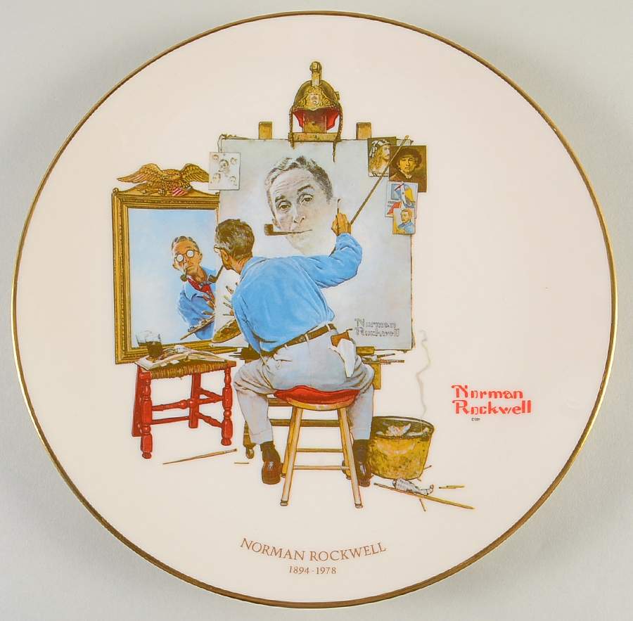 Gorham Plate Triple Self Portrait - Boxed by Gorham-1