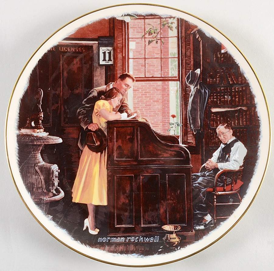 Gorham Plate The Marriage License - No Box by Gorham-1