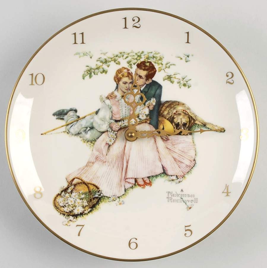 Four Ages of Love-Four Seasons Flowers In Tender Bloom Clock - No Box by Gorham-1