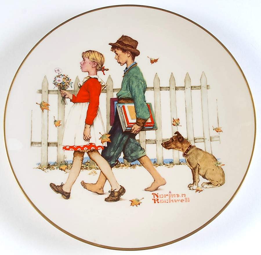 Young Love-Four Seasons Autumn-Fall-Scholarly Pace - Boxed by Gorham-1