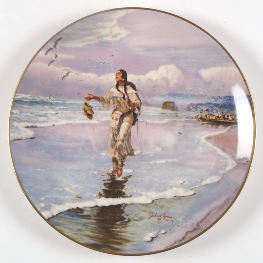 Lewis & Clark Sacajawea At The Biig Water - Boxed by Gorham-1