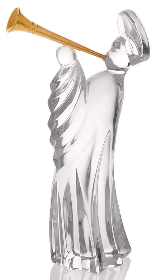 Nativity-Gorham Angel With Trumpet-Gold Trumpet - No Box by Gorham Crystal-1