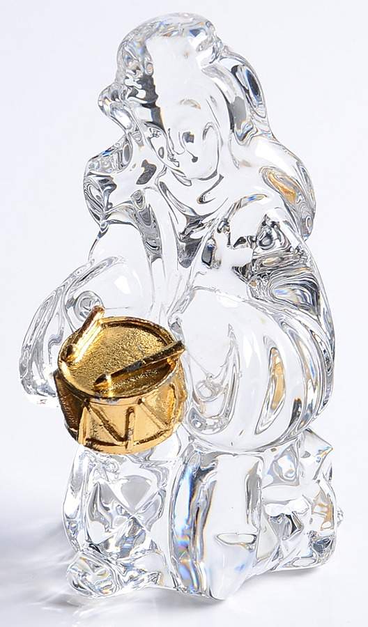 Nativity-Gorham Drummer Boy-With Gold Drum - Boxed by Gorham Crystal-1
