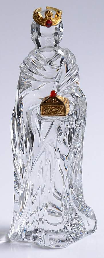 Nativity-Gorham King Melchoir With Box-Gold Box - Boxed by Gorham Crystal-1