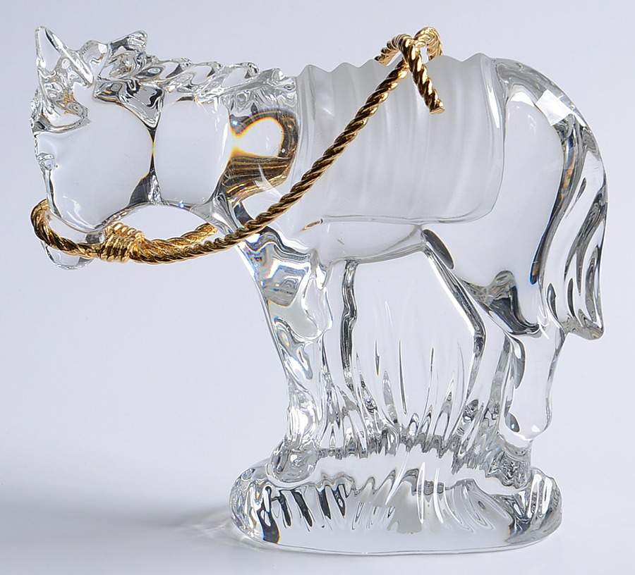Nativity-Gorham Donkey - No Box by Gorham Crystal-1