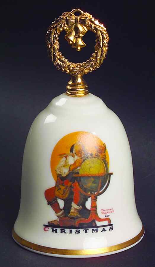 Rockwell Christmas Bell Planning Christmas Visits - Boxed by Gorham-1