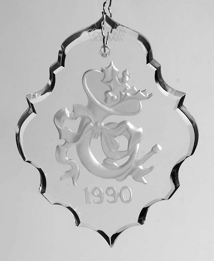 Annual Crystal Ornaments Bell - Boxed by Gorham Crystal-1