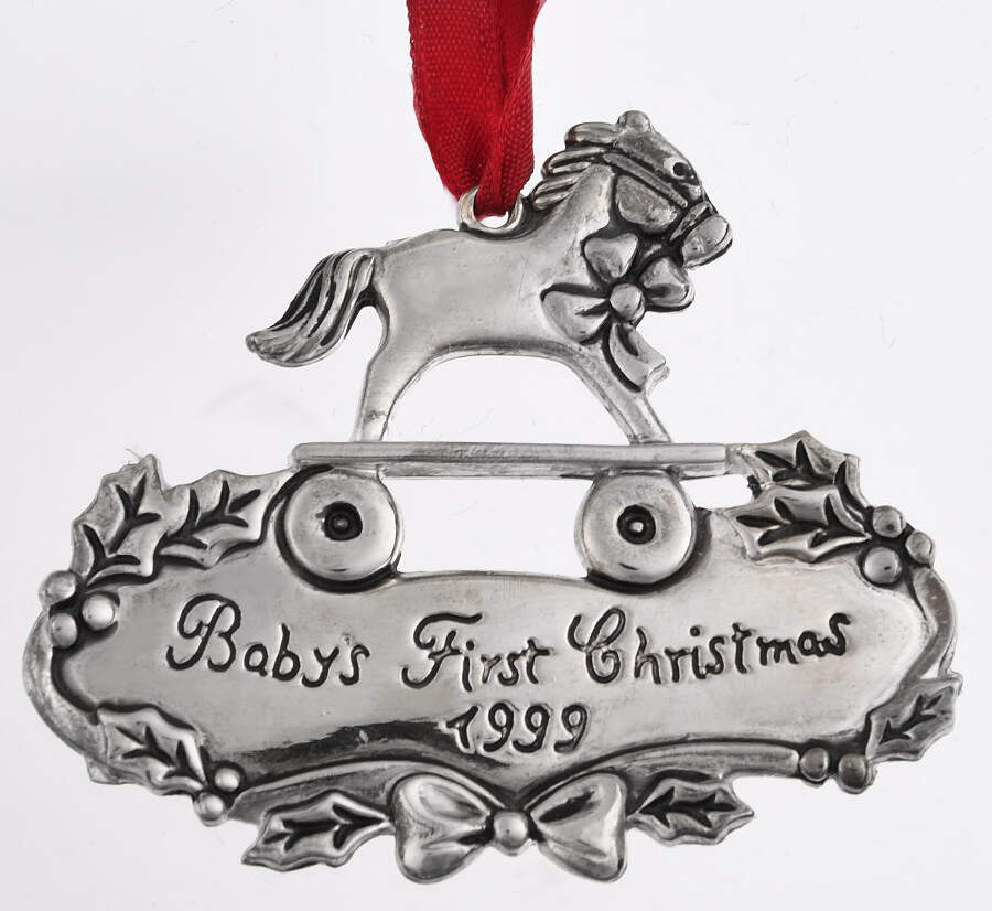 Babys 1st Christmas-Silverplate Rocking Horse-Silverplate - No Box by Gorham Silver-1