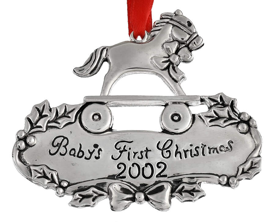 Babys 1st Christmas-Silverplate Rocking Horse-Silverplate - Boxed by Gorham Silver-1