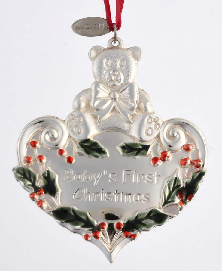 Babys 1st Christmas-Silverplate Teddy Bear - Boxed by Gorham Silver-1
