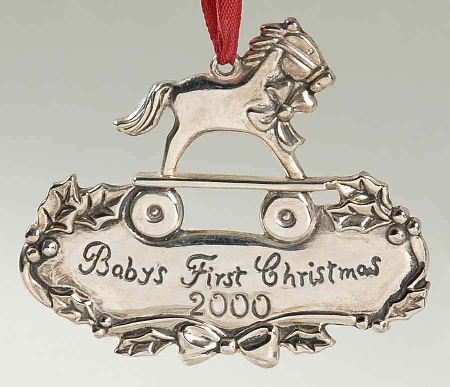 Babys 1st Christmas-Silverplate Rocking Horse-Silverplate - No Box by Gorham Silver-1